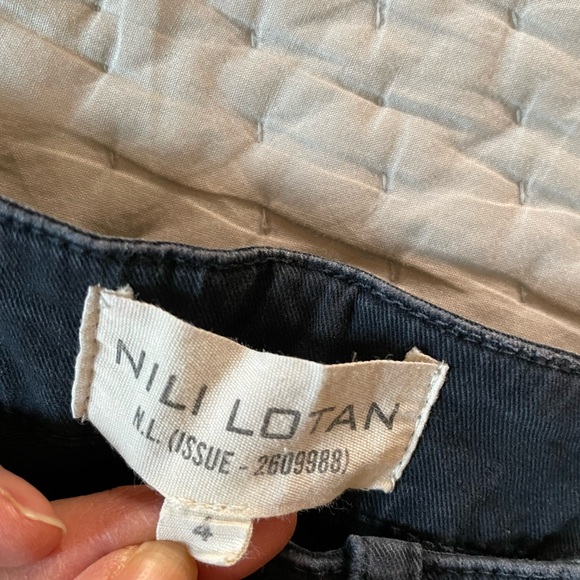 Nili Lotan Military Pant Navy with Side stripe - Picture 7 of 7